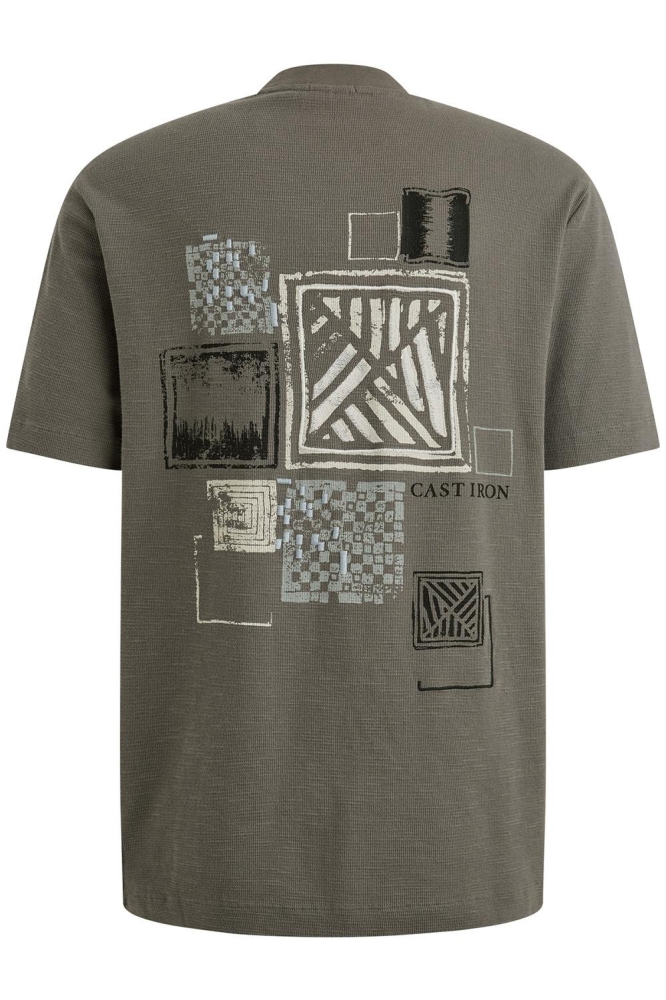 T SHIRT MET WAFELSTRUCTUUR CTSS2504582 9133 GRANITE GRAY